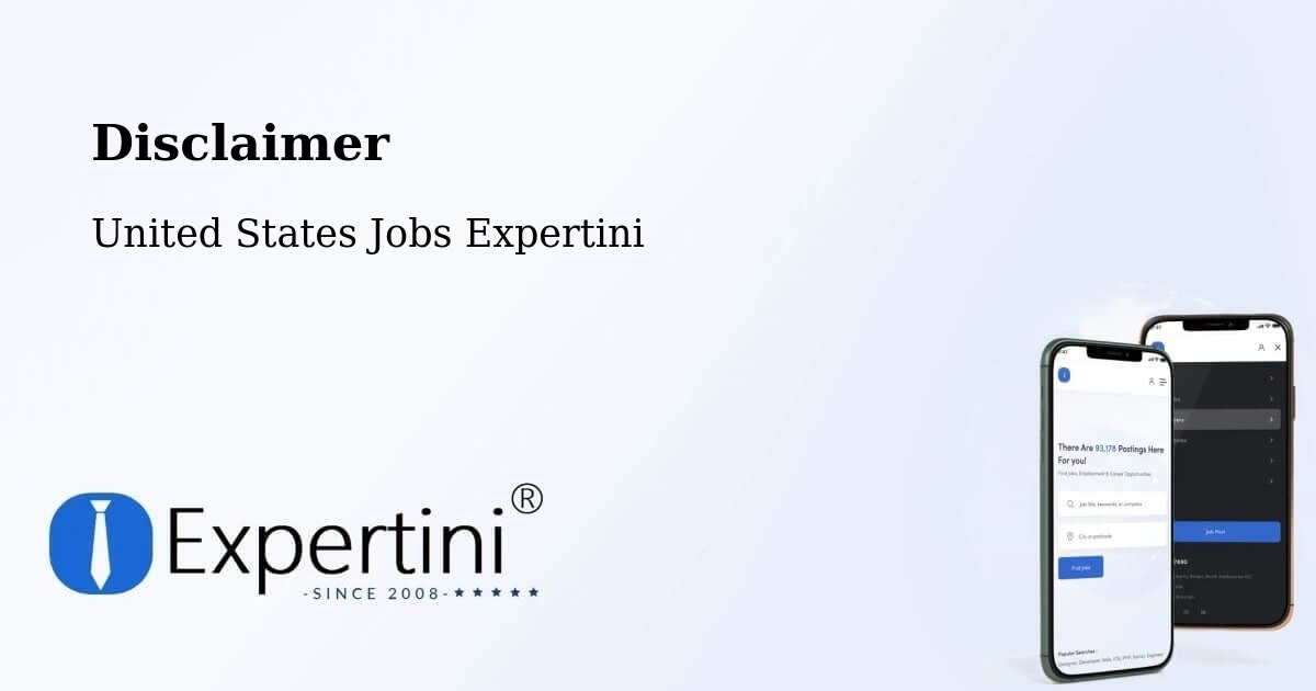 Disclaimer – California - United States Jobs Expertini